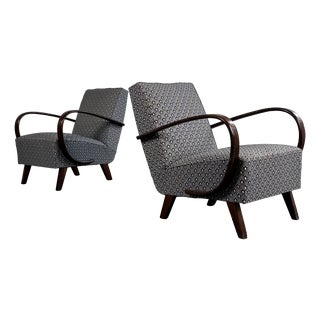 Type C Armchairs by Jindřich Halabala for Up Závody, 1930s, Set of 2 For Sale