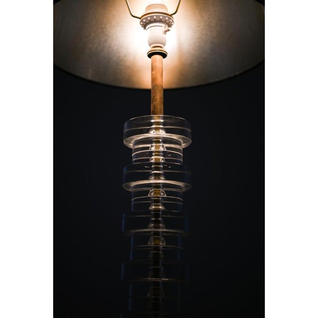Table Lamp in Brass and Glass attributed to Carl Fagerlund, 1960s For Sale - Image 9 of 11