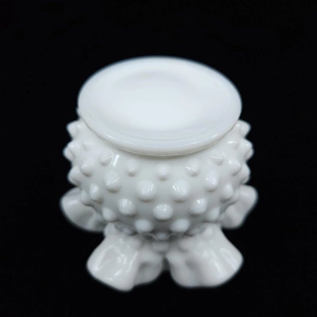 Mid 20th Century Fenton Hobnail Ruffled Edge Double Crimped Vase For Sale In Cleveland - Image 6 of 7
