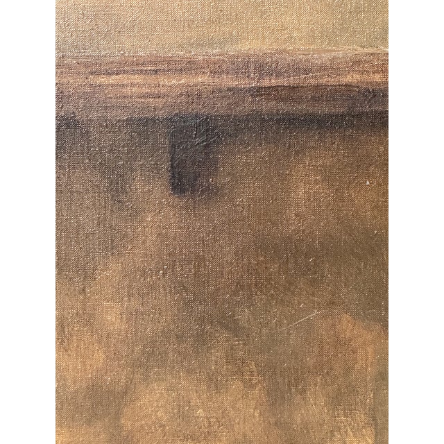 Late 20th Century Thomas Kegler "Homage in Vermillion" Oil Painting For Sale - Image 5 of 10