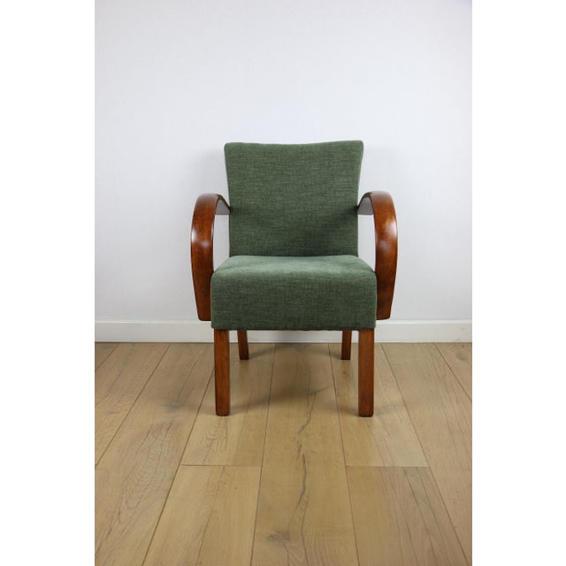 Vintage Art Deco Loft Armchair in Olive Green, 1960 For Sale - Image 3 of 11