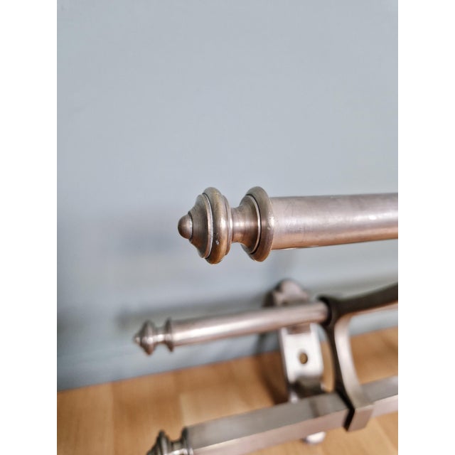 1920s Art Deco Wall-Mounted Coat Rack in Nickel-Plated Brass, 1920s For Sale - Image 5 of 15