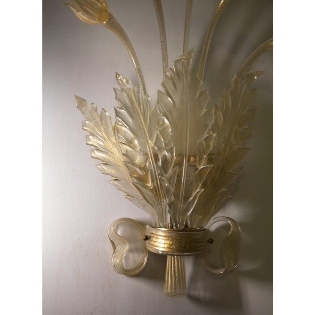 1930s Vintage Lamps in Murano Glass with Gold Leaf, 1930s, Set of 2 For Sale - Image 5 of 18