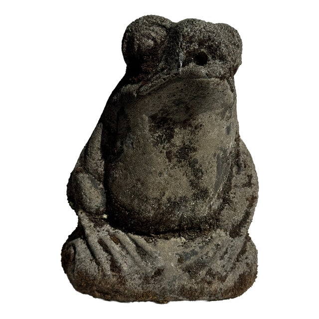 Small Balinese Limestone Frog Sculpture, 2000s For Sale
