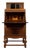 Antique English Golden Oak Secretaire with Mirrored Interior, 1900s For Sale
