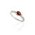 14k White Gold Pear Cut Garnet and Diamond Ring Size 7 For Sale - Image 9 of 14