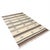 A beautifully composed handwoven kilim rug from India, featuring a serene ivory field structured by narrow linear stripes...
