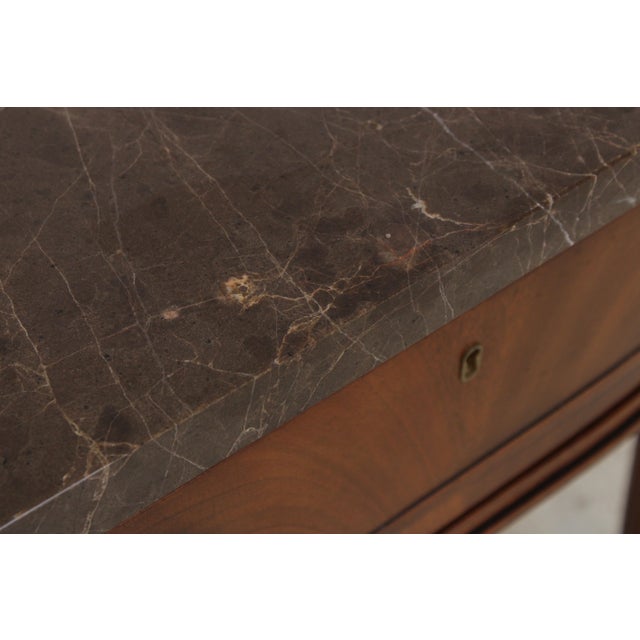 Henredon Natchez Marble Top Console Table Server For Sale - Image 9 of 17