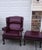 1990s Timeless Elegance Meets Executive Comfort: The Classic Leather Wingback Chair & Ottoman Set For Sale - Image 9 of 10