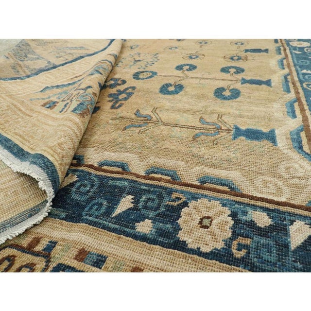 Galerie Shabab Collection Early 20th Century Handmade East Turkestan Khotan Gallery Carpet, Circa 1900 For Sale - Image 9 of 9