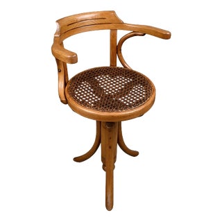 Children's Swivel Chair in Stained Beechwood For Sale