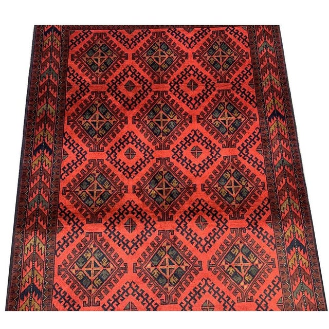 Fine Quality Hand Knotted Afghan Khal Mohammadi Wool Area Rug 6.6 X 4.0 Ft For Sale In Miami - Image 6 of 10