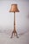 Gilded Wooden Floor Lamp with Fabric Lampshade, 1890 For Sale - Image 4 of 10