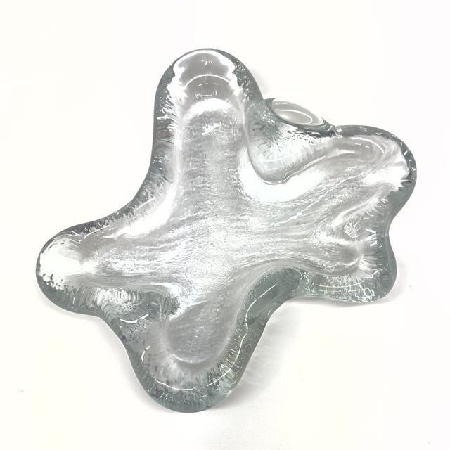 Wayne Husted Art Crystal Amoeba Bowl by Wayne Husted for Blenko For Sale - Image 4 of 9