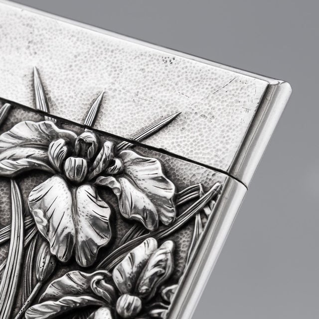Antique 20th Century Japanese Meiji Silver Card Case, 1900s For Sale - Image 11 of 16