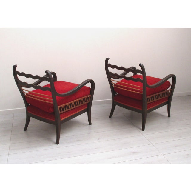 1940s Mid-Century Armchairs by Paolo Buffa, 1940s, Set of 2 For Sale - Image 5 of 6