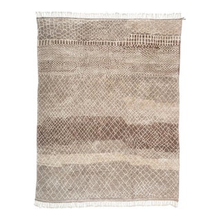 Layered Trellis Hand-Knotted Moroccan Wool Rug | 13'3" X 10'4" | One of a Kind For Sale