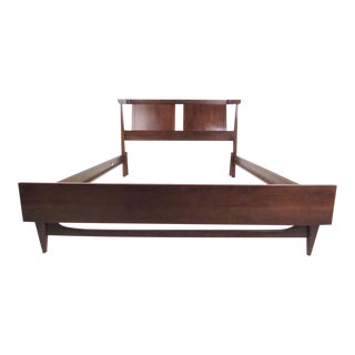 Vintage Modern Walnut Bedframe For Sale