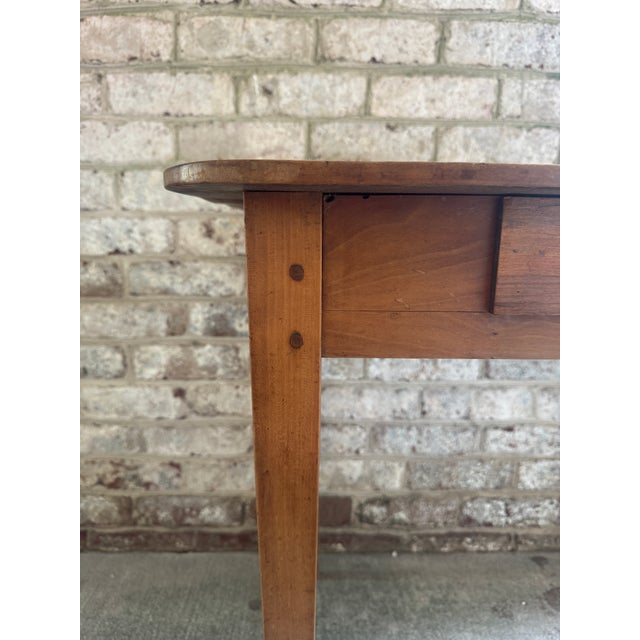 Vintage Wooden Side Table With Drawer For Sale - Image 10 of 16