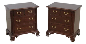 Pair of Stickley Cherry 3 Drawer Nightstands