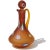 Traditional Murano Fratelli Toso Vintage Orange Millefiori Flowers Italian Art Glass Satin Surface Ewer Cruet Pitcher For Sale - Image 3 of 5