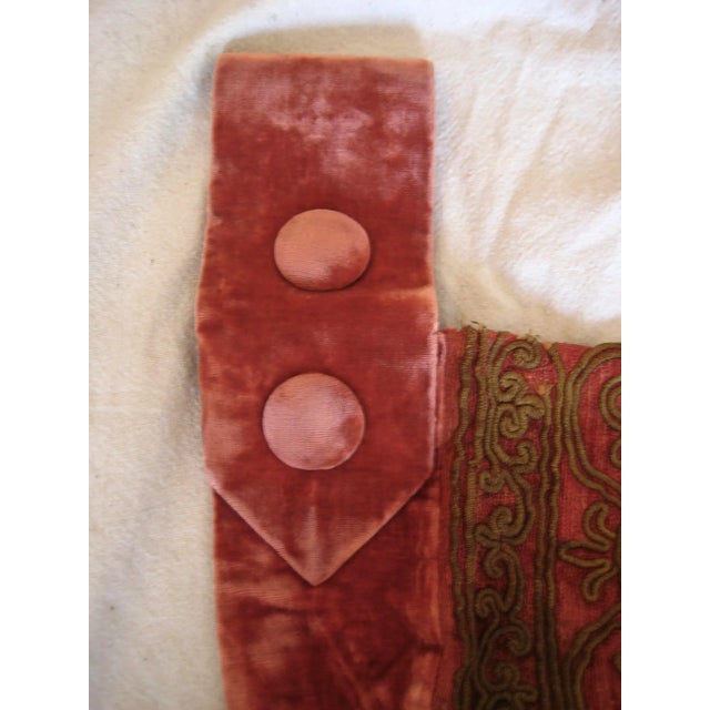 Early 20th Century French Gold Metallic on Velvet Embroidery Tapestry For Sale - Image 12 of 17