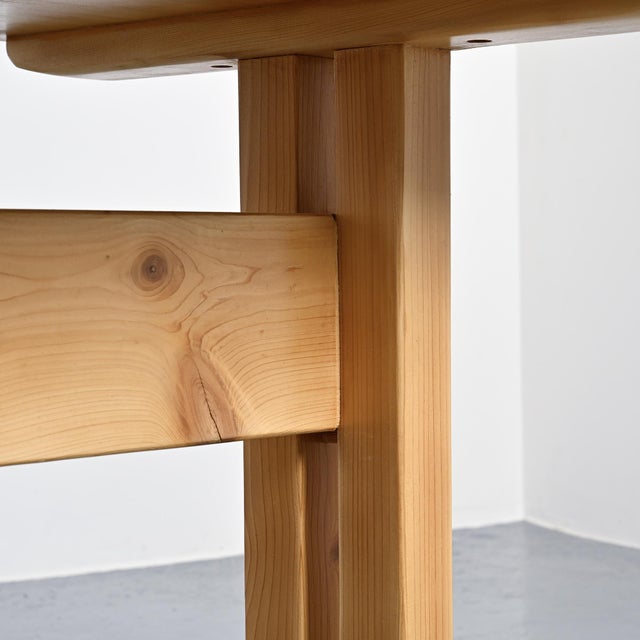 Pine Dining Table for Les Arcs, France, 1970s For Sale - Image 6 of 13