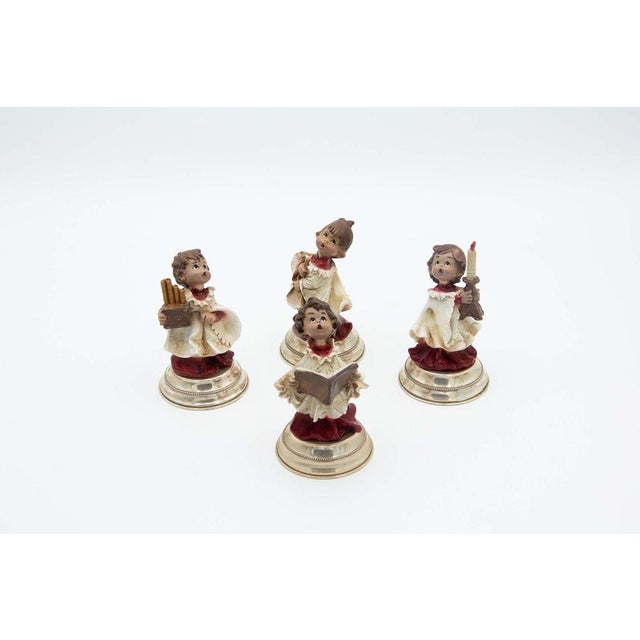 Metal Choirboys with Silver Bases, Set of 4 For Sale - Image 7 of 7