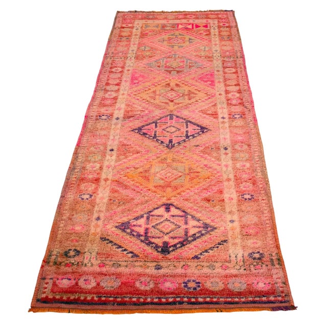 1940s Vintage Turkish Hand-Knotted Short Runner Rug - 2′11″ × 7′9″ For Sale - Image 5 of 12