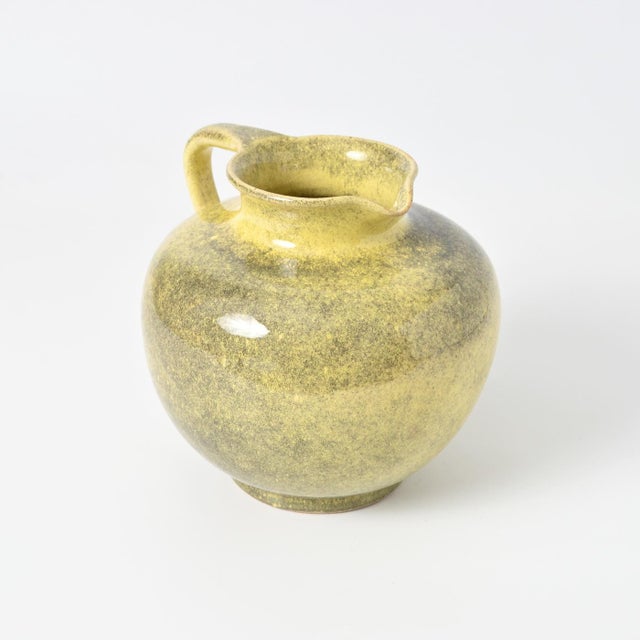 1940s Yellow Glazed Pottery Vase by Richard Uhlemeyer, 1940s For Sale - Image 5 of 10