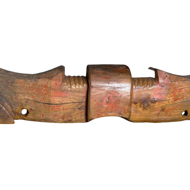 Antique European Wood Double Yoke Oxen Holder 68" W For Sale In New York - Image 6 of 7