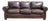 Restoration Hardware Brown Leather Three-Seat Sofa | Vintage Modern Down-Filled Cushions For Sale