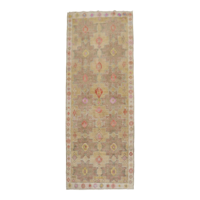 20th Century Zabihi Collection Colorful Turkish Anatolian Corridor Rug - 5'11" x 15'8" For Sale