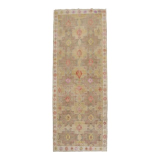 20th Century Zabihi Collection Colorful Turkish Anatolian Corridor Rug For Sale