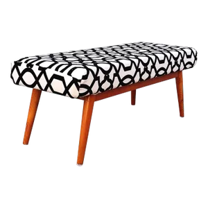 Mid 20th Century Vintage Mid-Century Modern Contemporary Patterned Bench