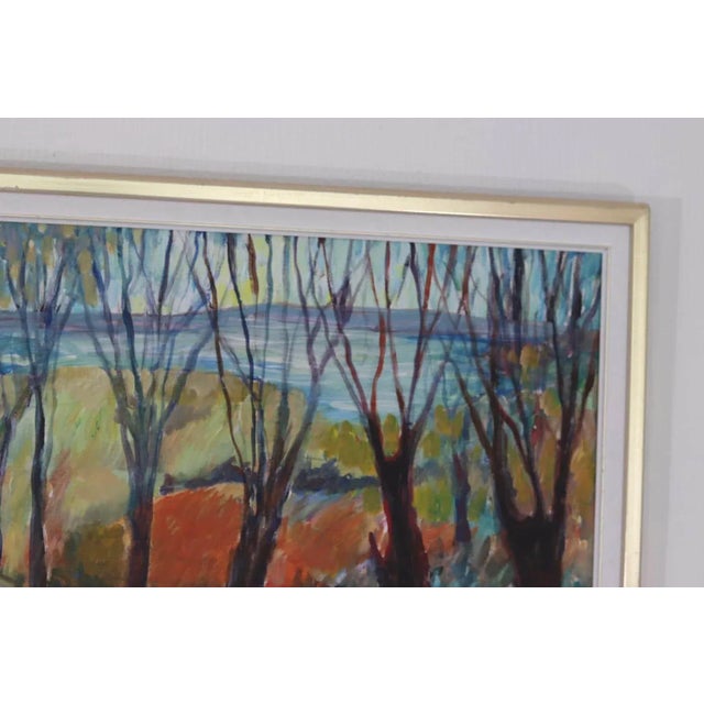 Mid-Century Modern Ebbe Höglund, Nature Motif, 1970s, Oil on Canvas, Framed For Sale - Image 3 of 12
