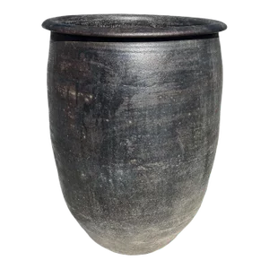 Sanica Black Earth Ware Vintage Pot Planter