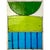 Contemporary Original Encaustic Mixed Media Installation by Gina Cochran - 9 Panels "Enjoy the Show" For Sale - Image 3 of 11