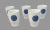 Blue Vintage Asian Japanese Floral Porcelain Tea Cups, Marked- Set of 5 For Sale - Image 8 of 8