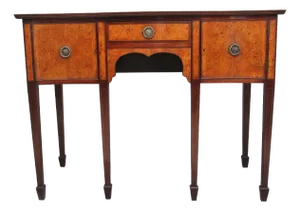 19th Century Mahogany and Burr Elm Sideboard by the Woodworkers Ltd, Kilkenny, 1890