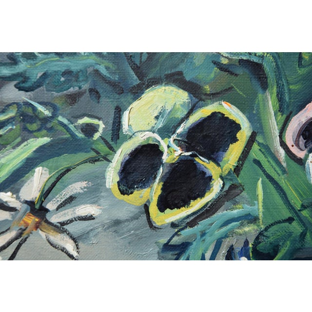 Friedrich Kunitzer, Still Life with Poppies & Jug, 1970s, Oil on Canvas, Framed For Sale - Image 10 of 13