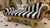 Wood 1960s French Louis XV Chaise Lounge black and white Striped For Sale - Image 7 of 7