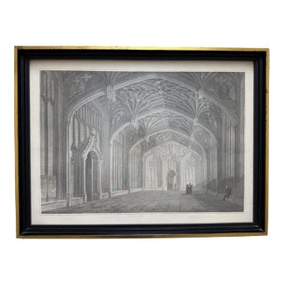 Antique Circa 1816 Engraving/Etching of Cathedral’s Interior For Sale
