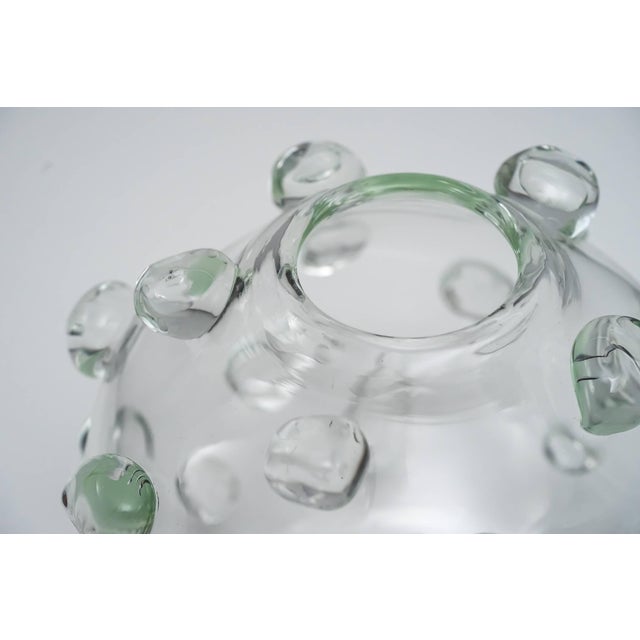 Glass Vase with Clear Optical Droplets by Luciano Gaspari for Salviati, 1962 For Sale In Los Angeles - Image 6 of 11