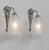A.Richard & Muller frères A stunning pair of 1925-1930 French art deco wall lights in nickel on cast solid brass or bronze...
