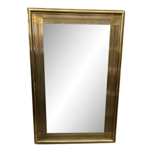 1970s Mastercraft Arabesque Style Brass Beveled Mirror