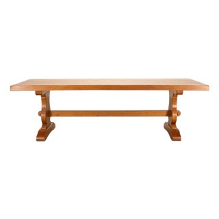 Rustic French Provincial Farmhouse Trestle Dining Table 8 Ft. For Sale