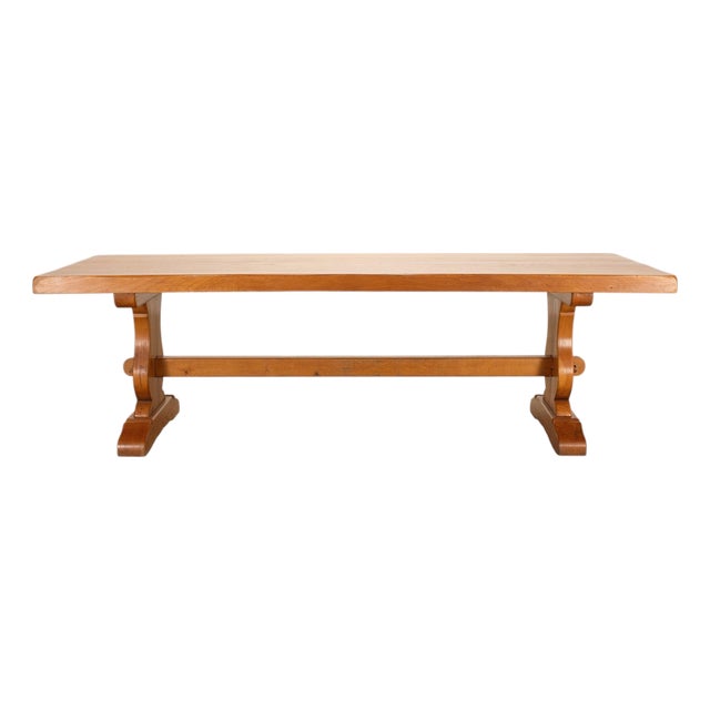 Rustic French Provincial Farmhouse Trestle Dining Table 8 Ft. For Sale
