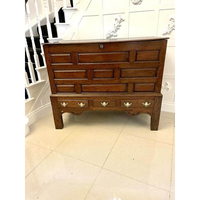 Large 18th Century Oak Coffer on Stand, 1720s For Sale - Image 16 of 16