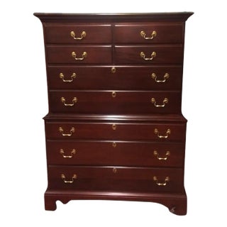 Vintage Chest on Chest, Mahogany Tall Chest of Drawers, Lexington Furniture For Sale